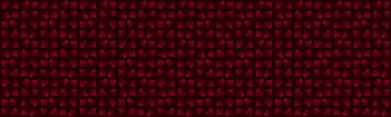 Red casino gambling background with poker symbols, vector illustration. Horizontal background, headers, posters, cards, website. Vector illustration