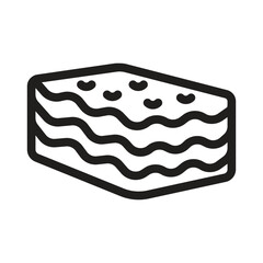 Lasagna Vector Outline Icon. EPS 10 File 