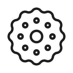 Biscuit Vector Outline Icon. EPS 10 File 
