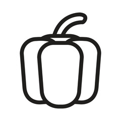 Capsicum Vector Outline Icon. EPS 10 File 