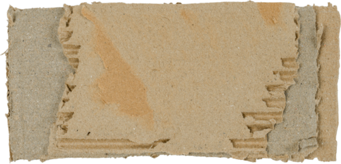 Brown Textured Ripped Corrugated Cardboard Piece