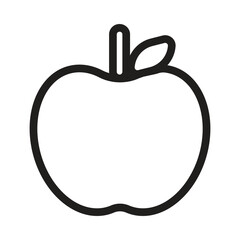 Apple Vector Outline Icon. EPS 10 File 
