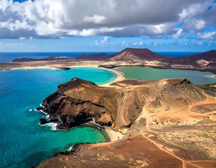 Volcanic Islands, Turquoise Waters, Coastal Landscape
