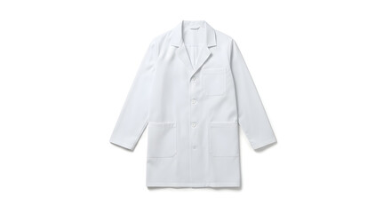 Pristine White Laboratory Coat Perfectly Laid Flat in a Clean, Minimalist Composition