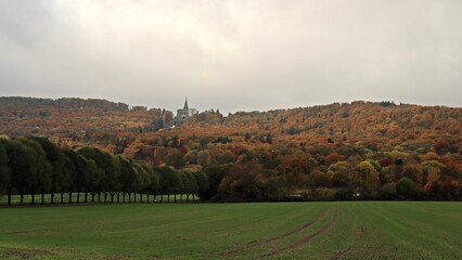 Blick auf den Herkules und die Beuys-Allee im Herbst