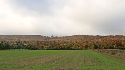 Blick auf den Herkules und die Beuys-Allee im Herbst