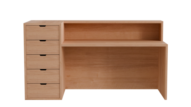 wooden desk simple and modern minimalism 