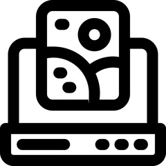 illustration line icon. Clean and minimalist vector icon for websites, mobile apps, presentations, and logos. Fully scalable and customizable for any project.