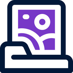 portfolio duotone icon. Sleek and modern vector icon for websites, mobile apps, marketing materials, and corporate design. Fully scalable and ready to use.