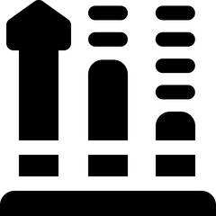 data chart glyph icon. Strong and solid vector icon for websites, mobile interfaces, presentations, and visual branding. High quality and easy to edit.
