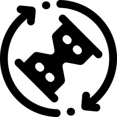 processing glyph icon. Strong and solid vector icon for websites, mobile interfaces, presentations, and visual branding. High quality and easy to edit.