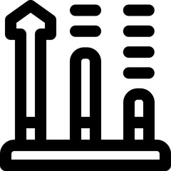 data chart line icon. Clean and minimalist vector icon for websites, mobile apps, presentations, and logos. Fully scalable and customizable for any project.