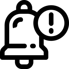 notification line icon. Clean and minimalist vector icon for websites, mobile apps, presentations, and logos. Fully scalable and customizable for any project.