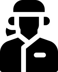 nurse glyph icon. Strong and solid vector icon for websites, mobile interfaces, presentations, and visual branding. High quality and easy to edit.