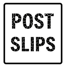 Post slips letter post