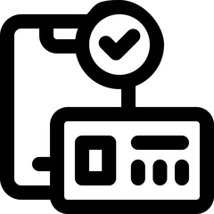 Fototapeta premium online payment line icon. Clean and minimalist vector icon for websites, mobile apps, presentations, and logos. Fully scalable and customizable for any project.