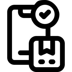 online order line icon. Clean and minimalist vector icon for websites, mobile apps, presentations, and logos. Fully scalable and customizable for any project.