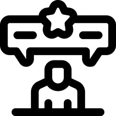 review line icon. Clean and minimalist vector icon for websites, mobile apps, presentations, and logos. Fully scalable and customizable for any project.