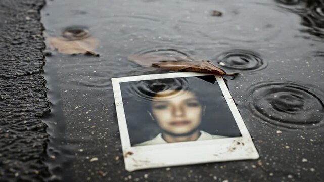 Portrait underwater: Lost memories and the passage of time, captured in a moment of sorrow