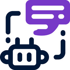 bot chat duotone icon. Sleek and modern vector icon for websites, mobile apps, marketing materials, and corporate design. Fully scalable and ready to use.