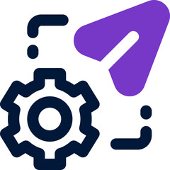 auto send duotone icon. Sleek and modern vector icon for websites, mobile apps, marketing materials, and corporate design. Fully scalable and ready to use.