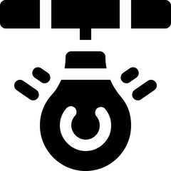 punching bag glyph icon. Strong and solid vector icon for websites, mobile interfaces, presentations, and visual branding. High quality and easy to edit.