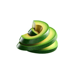 Spiraled Avocado Slices - Fresh, Healthy, and Vibrant Green