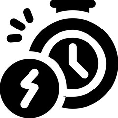 timer glyph icon. Strong and solid vector icon for websites, mobile interfaces, presentations, and visual branding. High quality and easy to edit.
