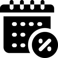 sale date glyph icon. Strong and solid vector icon for websites, mobile interfaces, presentations, and visual branding. High quality and easy to edit.