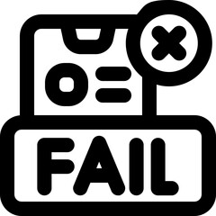 failed line icon. Clean and minimalist vector icon for websites, mobile apps, presentations, and logos. Fully scalable and customizable for any project.