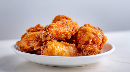 食欲をそそる揚げたてでジューシーな唐揚げをシンプルに盛り付けた