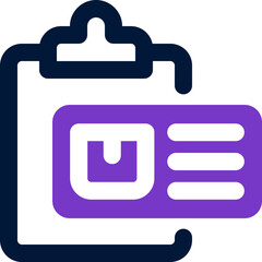 clipboard duotone icon. Sleek and modern vector icon for websites, mobile apps, marketing materials, and corporate design. Fully scalable and ready to use.