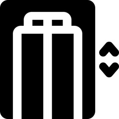 lift glyph icon. Strong and solid vector icon for websites, mobile interfaces, presentations, and visual branding. High quality and easy to edit.