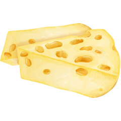 Illustration of cheeses