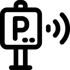 parking line icon. Clean and minimalist vector icon for websites, mobile apps, presentations, and logos. Fully scalable and customizable for any project.