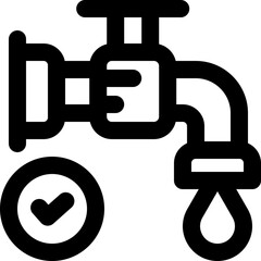 Obraz premium water pipe line icon. Clean and minimalist vector icon for websites, mobile apps, presentations, and logos. Fully scalable and customizable for any project.