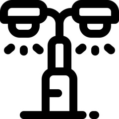 street light line icon. Clean and minimalist vector icon for websites, mobile apps, presentations, and logos. Fully scalable and customizable for any project.