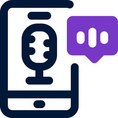 voice assistant duotone icon. Sleek and modern vector icon for websites, mobile apps, marketing materials, and corporate design. Fully scalable and ready to use.