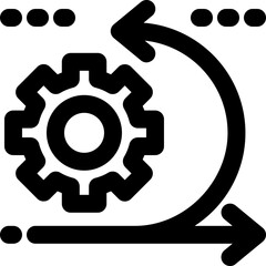 agile line icon. Clean and minimalist vector icon for websites, mobile apps, presentations, and logos. Fully scalable and customizable for any project.