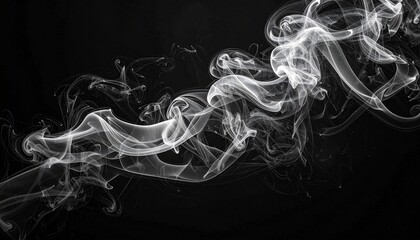 暗闇に漂う白い煙とスモークの演出