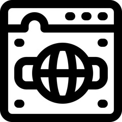 web page line icon. Clean and minimalist vector icon for websites, mobile apps, presentations, and logos. Fully scalable and customizable for any project.