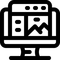 landing page line icon. Clean and minimalist vector icon for websites, mobile apps, presentations, and logos. Fully scalable and customizable for any project.