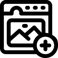 add image line icon. Clean and minimalist vector icon for websites, mobile apps, presentations, and logos. Fully scalable and customizable for any project.