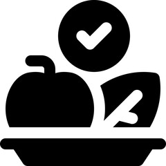 diet glyph icon. Strong and solid vector icon for websites, mobile interfaces, presentations, and visual branding. High quality and easy to edit.