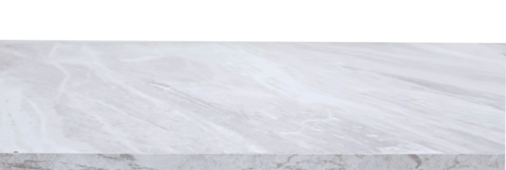 Marble tabletop surface isolated on white background