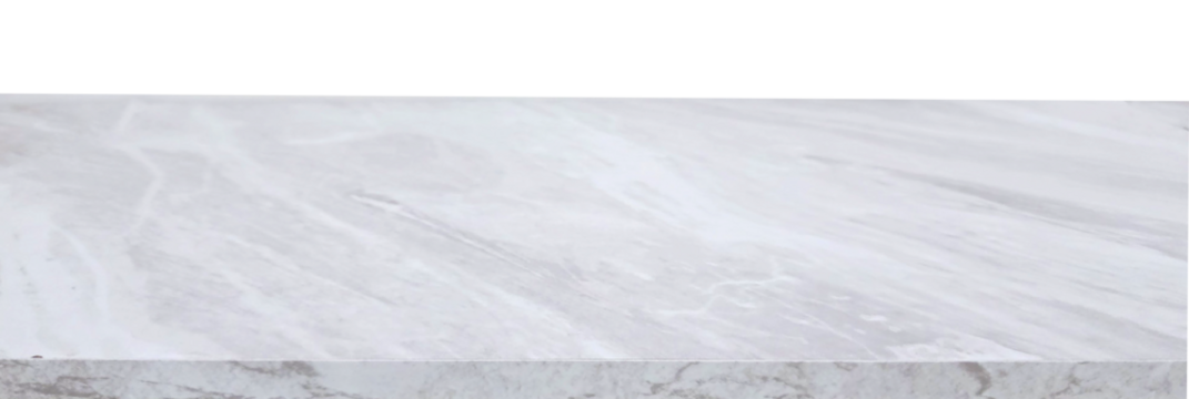 Marble tabletop surface isolated on white background