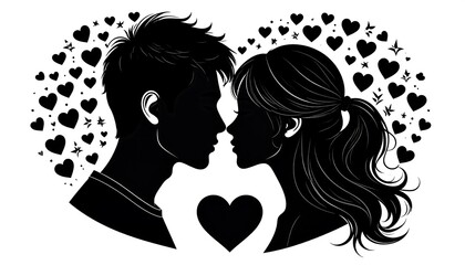 Silhouettes of a loving couple (1)