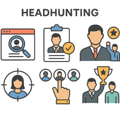 Headhunting concept with employee search and candidate selection process showcasing talent acquisition strategy for business growth and success in the modern workplace