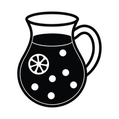 drinks clipart of fruit punch in a glass pitcher