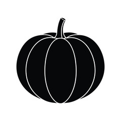 silhouette illustration pumpkin slice 